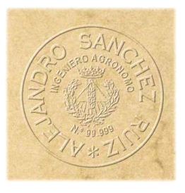 Timbre de cuño seco o sobre relieve de mano